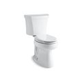 Kohler Toilet, Gravity Flush, Floor Mounted Mount, Elongated, White 3999-TR-0